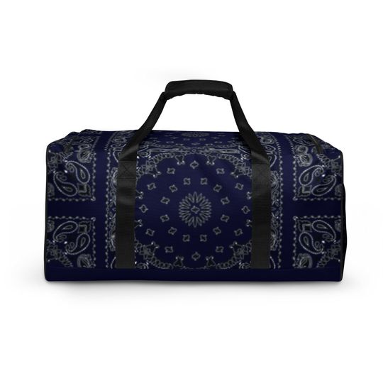 Discover Blue Paisley Duffle Bag