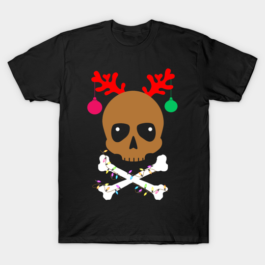 Discover Cute Reindeer Skull Christmas Ornament Gift - Skull - T-Shirt