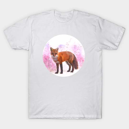 Discover Pink Fields Fox - Fox - T-Shirt