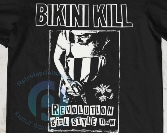 Discover Bikini Kill Rock Band Art Poster Tee