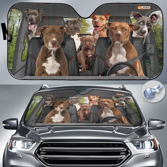 Discover Pitbull Car Sunshade for Dog Lovers