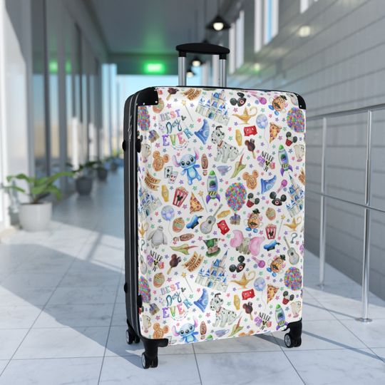 Discover Watercolor Alien Park Favorites Large Cabin Suitcase