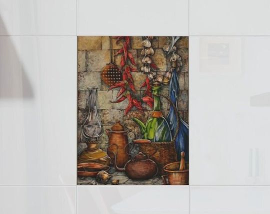 Discover Ceramic Photo Tile, Kitchen accent piece, ceramic accent decor