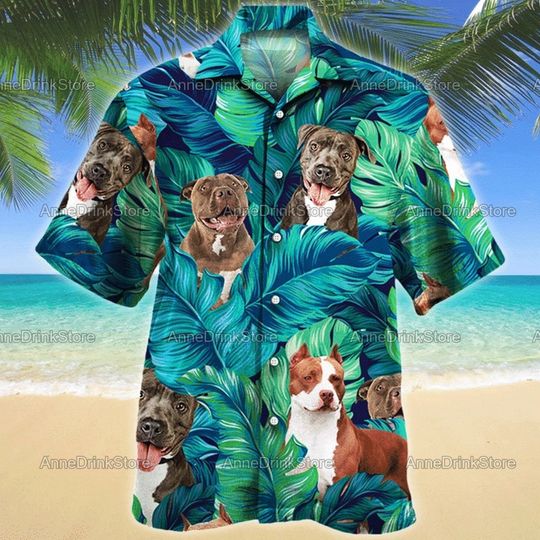 Discover Pitbull Hawaiian Summer Shirts for Dog Lovers