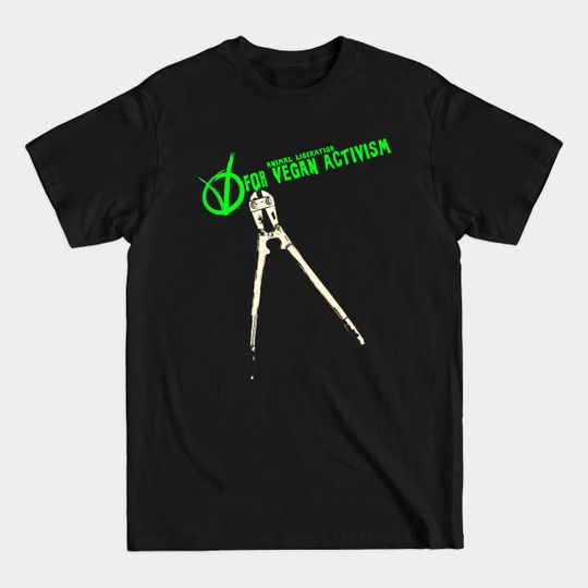 Discover V for vegan activism BOLT CUTTER - Go Vegan - T-Shirt