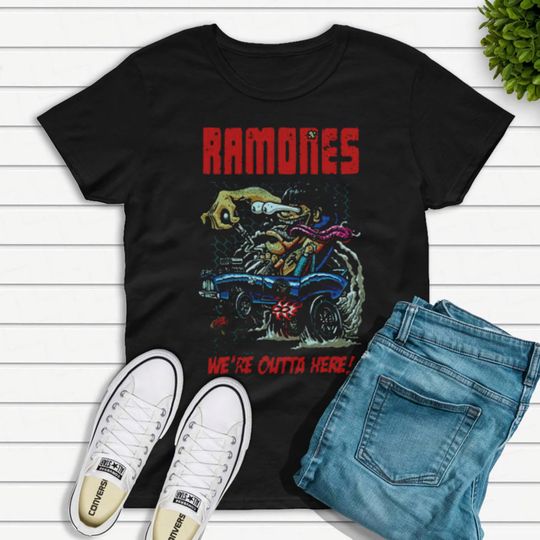 Discover Ramones We're Outta Here Unisex T-Shirt