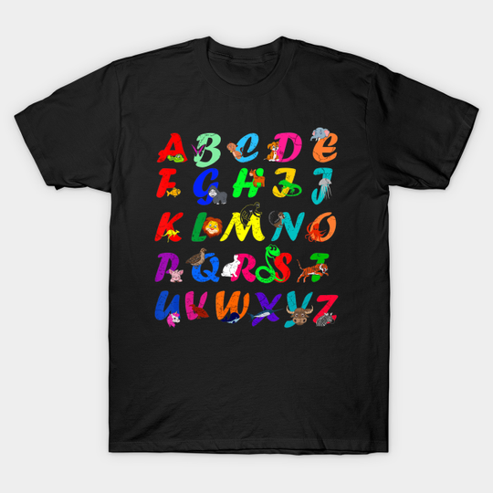 Discover Alphabet Animal ABCs Learning Kindergarten School Teacher - School - T-Shirt