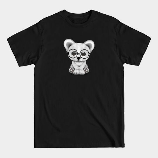 Discover Cute Polar Bear Cub with Eye Glasses - Polar Bear - T-Shirt