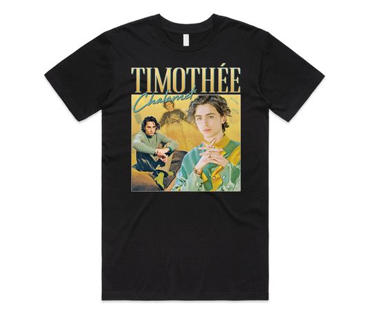 Discover Timothee Chalamet Homage T-shirt Tee Top Timothy Wonka Actor Vintage