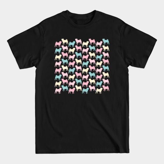 Discover Pastel Pugs Pattern - Pastel Pugs Pattern - T-Shirt