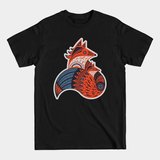 Discover Fox with Pup - Fox - T-Shirt
