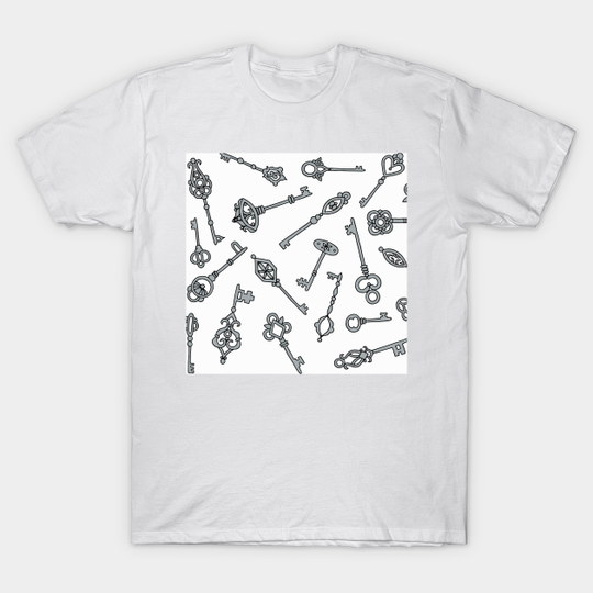Discover Skeleton Keys Grey and White Palette - Skeleton Key - T-Shirt