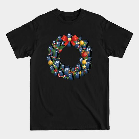 Discover Tardis Doctor Who Multiface Christmas Wreath - Doctor Who - T-Shirt