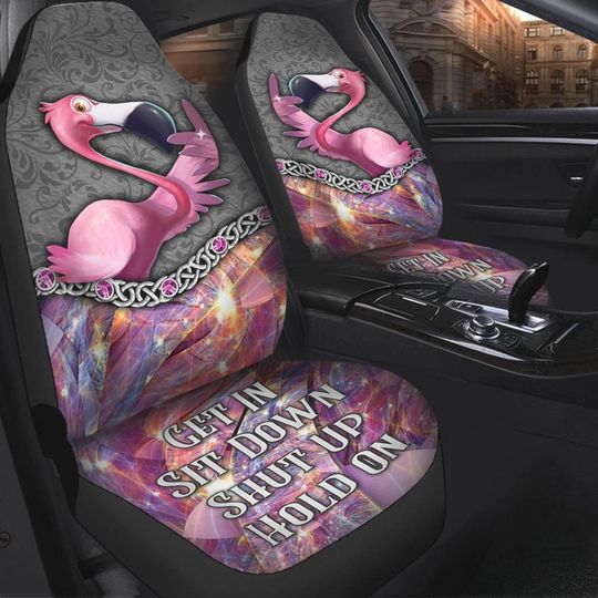 Discover Get In Sit Down Flamingo Car Seat Covers