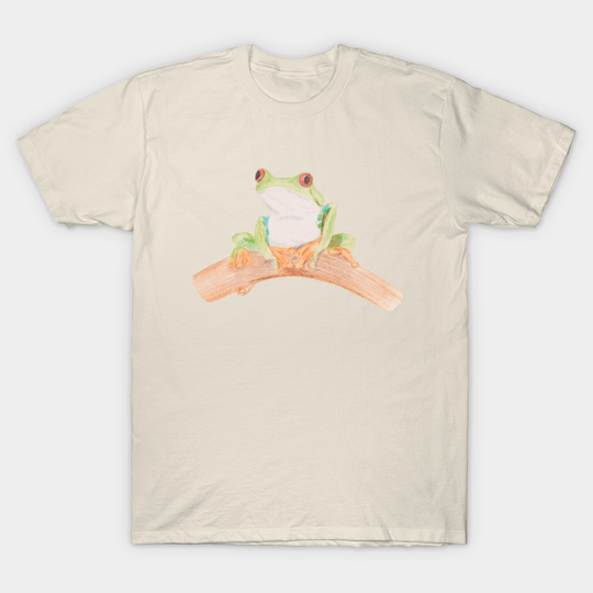 Discover Green Tree Frog - Artistic Frog Drawing T-Shirt