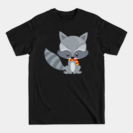 Discover Cute Raccoon, Little Raccoon, Raccoon With Scarf - Cute Raccoon - T-Shirt
