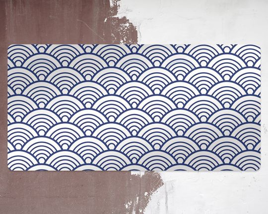 Discover Scallop Blue Desk Mats