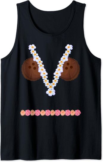 Discover Hawaii Aloha Beaches Summer Flower and Coconut Bra Tank Top