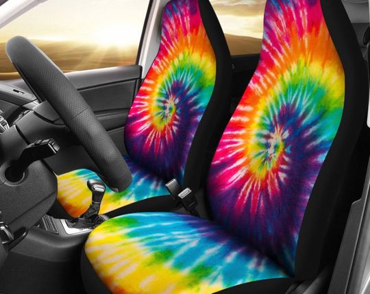 Discover Tie Dye Swirl Pattern Car Seat Covers