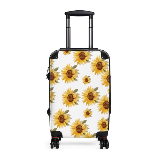 Discover Sunflower Suitcase Floral Cabin Suitcase