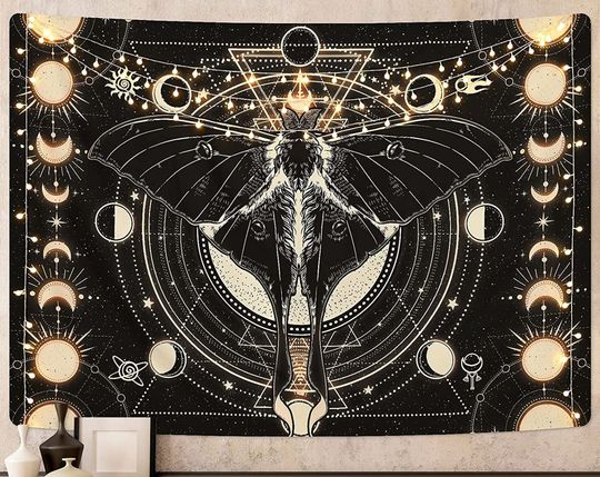 Discover Moon Phase Tapestry  Butterfly Tapestry