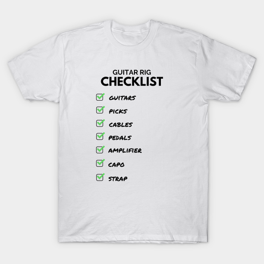 Discover Guitar Rig Checklist Light Theme - Checklist - T-Shirt