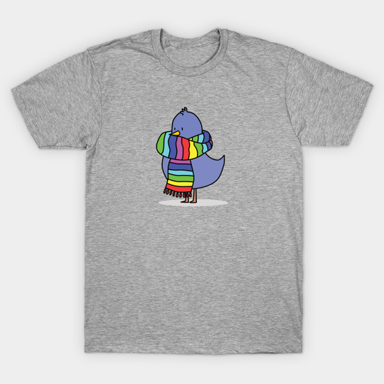 Discover Super Cute Bluebird with a Big Scarf - Cute Animals - T-Shirt