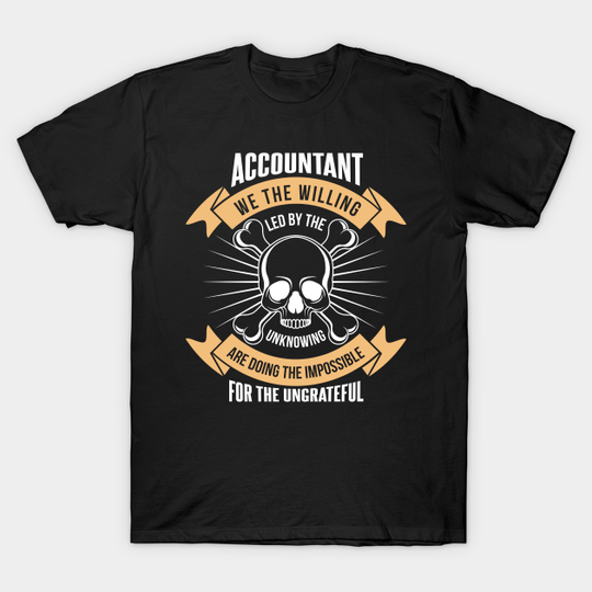Discover Accountant Skull bones Gift work Father man funny Gift - Skull - T-Shirt