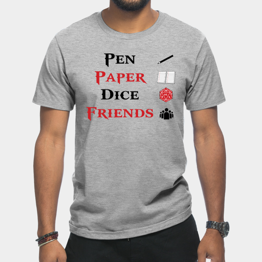Discover Pen & Paper Dice Friends Roleplaying Tabletop T-Shirts