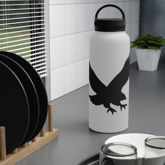 Discover Go- Hawk Stainless Steel Water Bottle, Handle Lid