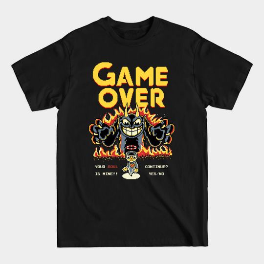 Discover Cuphead Game over - Indie gaming -Pixel art - Cuphead - T-Shirt