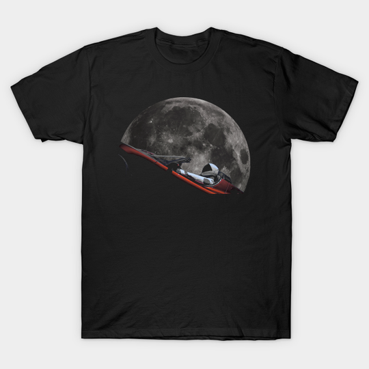 Discover Spacex Starman In Orbit Around The Moon - Spacex - T-Shirt