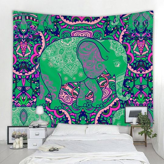 Discover Green Elephant Mandala Wall Decor