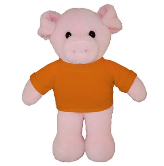 Discover Soft Plush Pig with Orange Tee