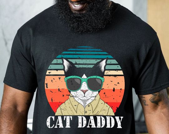 Discover Cat Daddy Sunset Vintage T-Shirt