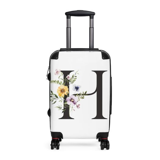 Discover Spring Monogram Letter H Cabin Suitcase