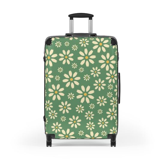 Discover Daisy Green Cabin Suitcase Custom Travel Gift