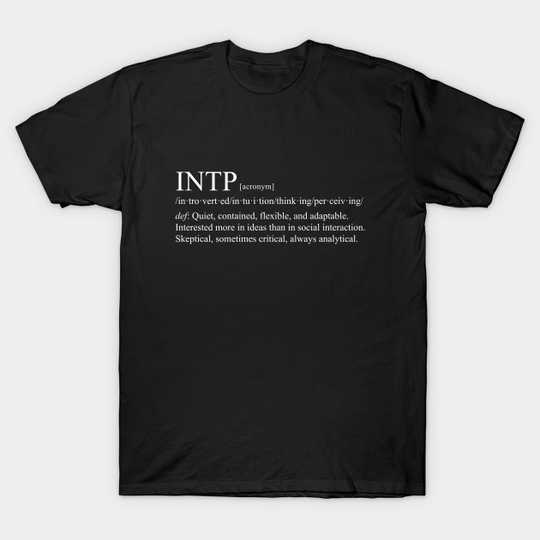 Discover INTP Personality (Dictionary Style) Dark - Intp - T-Shirt