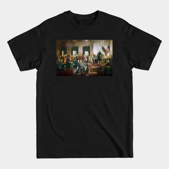 Discover The Signing of the Constitution of the United States - Howard Chandler Christy - Constitution - T-Shirt