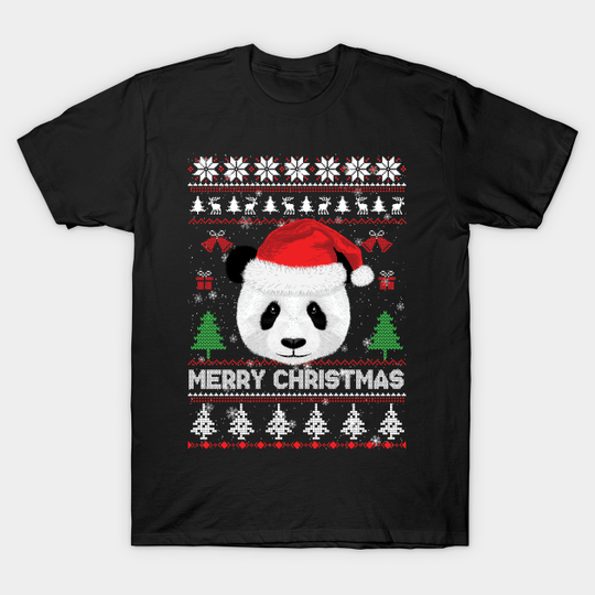 Discover Santa Panda Christmas T-Shirt - Ugly Sweater Design