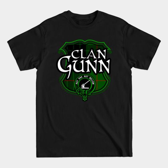 Discover Clan Gunn Scottish Tartan Crest Badge T-Shirt