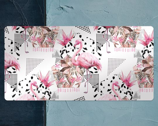 Discover Abstract Flamingo Desk Mats