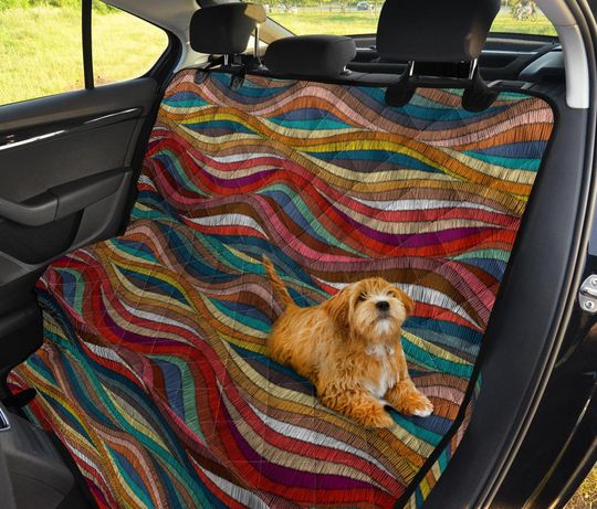Discover Colorful Waves Abstract Art Car Seat Covers