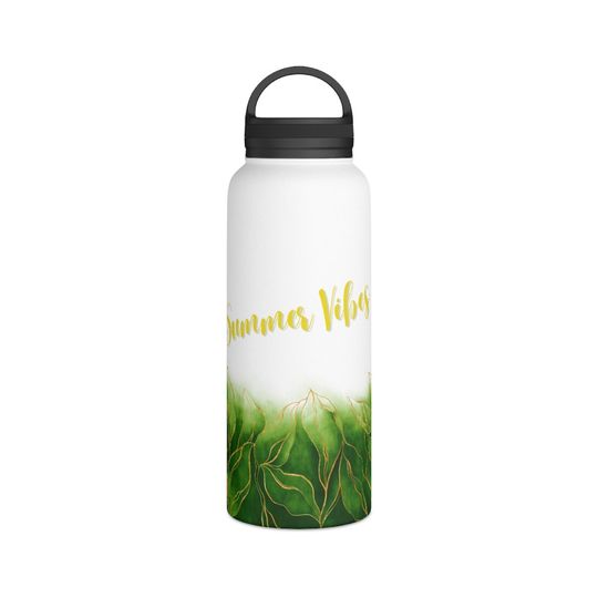 Discover Summer Vibes Stainless Steel Water Bottle, Handle Lid