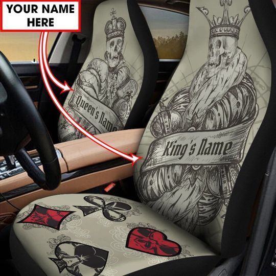 Discover Couple Skull Car Seat Cover