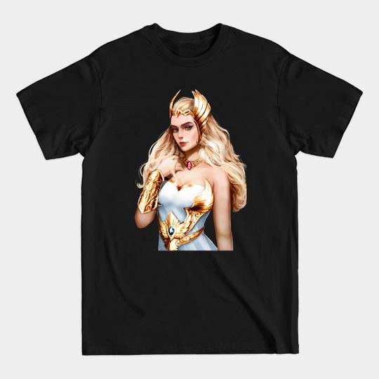 Discover She-Ra with Broskull Necklace Character Art V.2 - Shera - T-Shirt