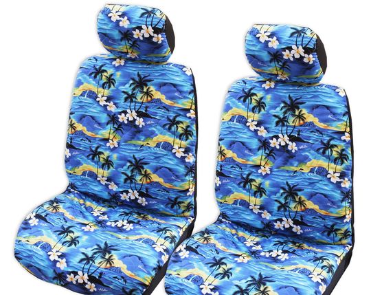 Discover Hawaii Separate Headrest Car Seat Cover