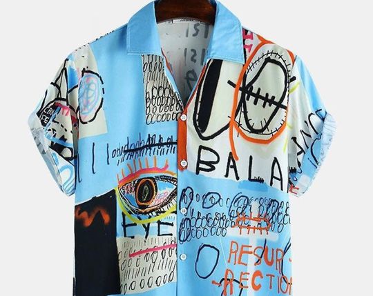 Discover Sky blue Summer Hawaiian Shirt