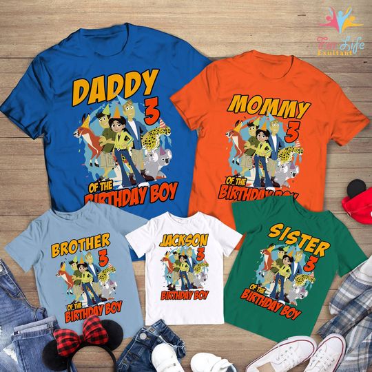 Discover Wild Kratts Birthday Theme Party Matching Family T-Shirt