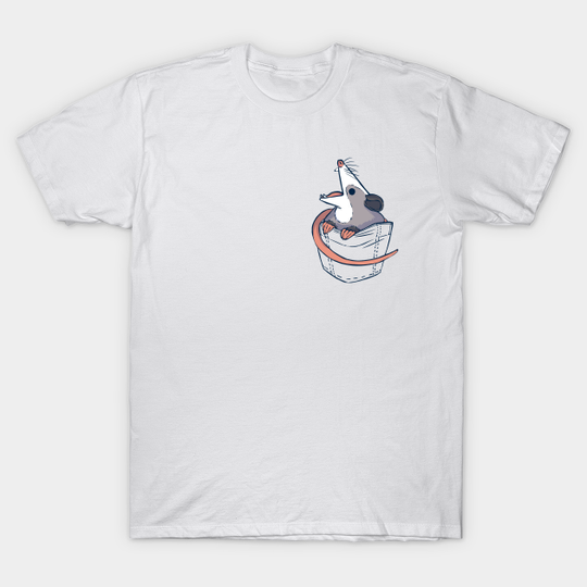 Discover Screaming Possum Pocket - Opossum - T-Shirt
